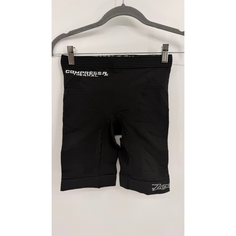 Zoot CompressRx Thermal Compression Shorts Mens Sz 2 Black Triathlon Base Layer